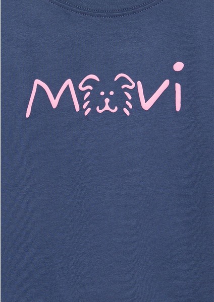 Mavi Köpek Baskılı Lacivert Tişört 7610363-87737 fırsatları