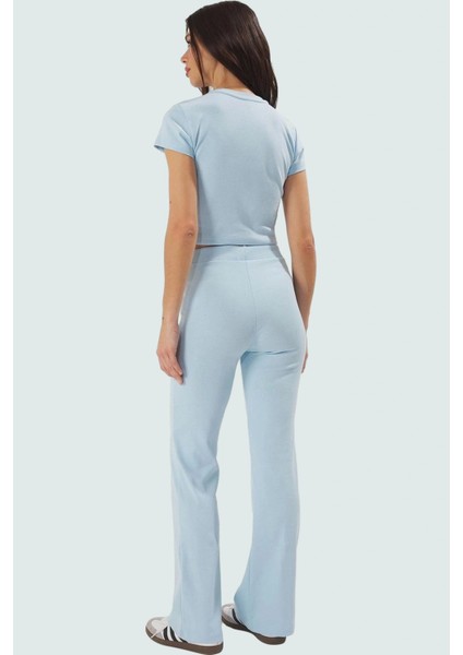 Esnek Rahat Pamuklu Kadın Takım Yüksek Bel Kısa Kollu Modern Stil Şık Görünüm modelleri