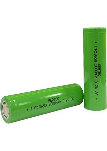 18650 3.7V 2000 Mah 3c Li-Ion Şarjlı Pil