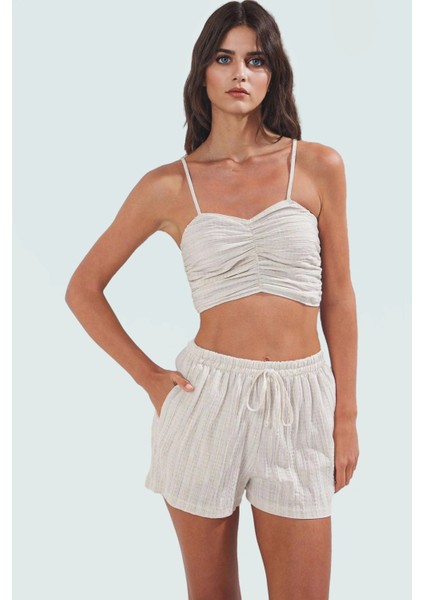 Rahat Pamuk Bluz Şort Takım Yazlık Plaj Kombinleri Için Ince Askılı Uzun Ömürlü Özenle Seçilmiş fiyatları