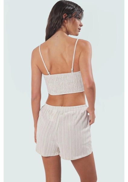 Rahat Pamuk Bluz Şort Takım Yazlık Plaj Kombinleri Için Ince Askılı Uzun Ömürlü Özenle Seçilmiş modelleri