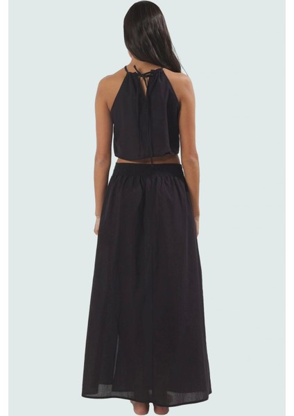 Viskoz Dokuma Plaj Bluz Etek Takımı Çok Desenli Reglan Kol Yazlık Mükemmel Uyum modelleri