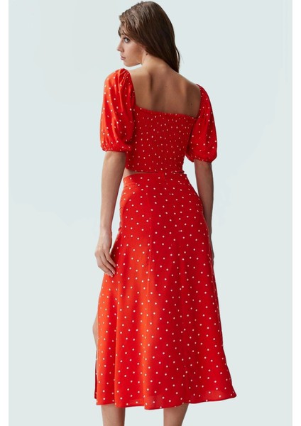 Rahat Yazlık Puantiyeli Viskoz Bluz Etek Takımı Kısa Kollu A Line Profesyonel Görünüm modelleri