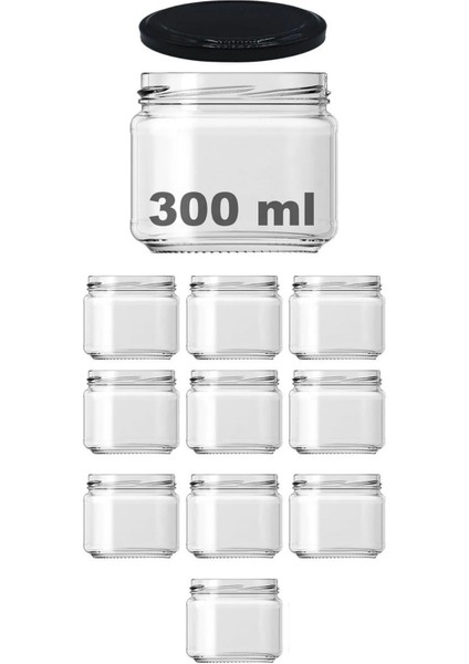 10 Adet 300 ml Metal Konserve Kapaklı Magnolya ve Gıda Saklama 300 cc Şeffaf Cam Kavanoz fiyatları