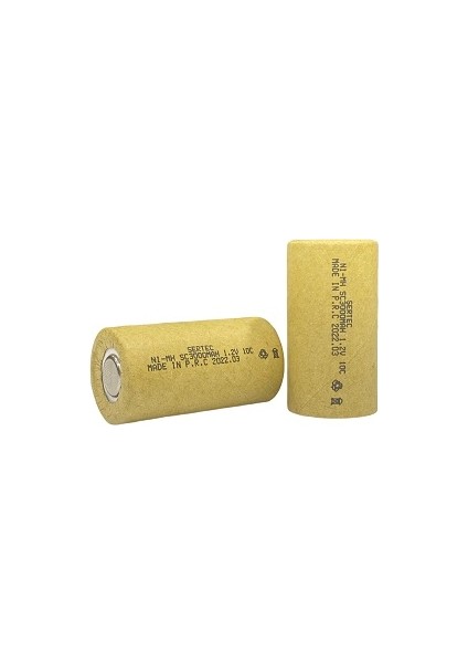 1.2V Ni-Mh Sc 3000 Mah. Kağıtlı Şarjlı Pil 10C Başsız/flat Head