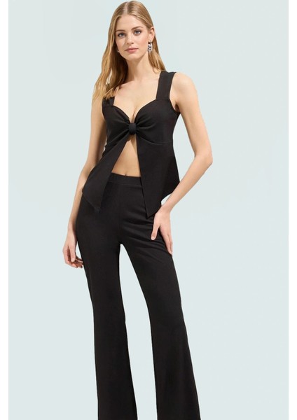 Yazlık Örme Takım Kalp Yaka Üst ve Ispanyol Paça Alt Premium Kalite Günlük Kullanım Için fiyatları