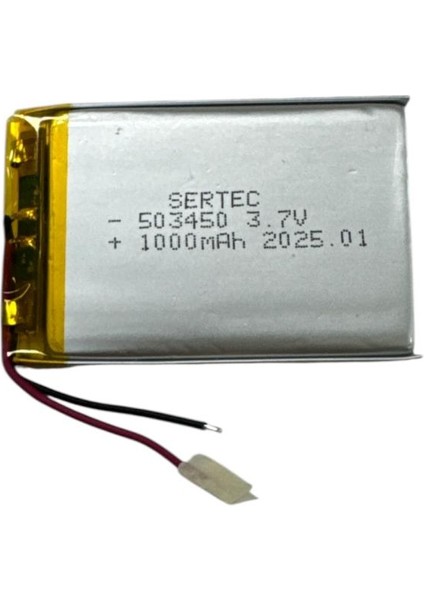 503450 3.7V 1000 Mah Li-Polymer Pil DEVRELI/1.5A