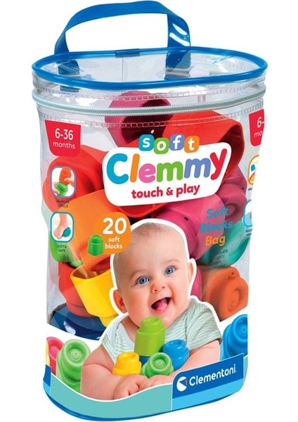 Özel 17877 Soft Clemmy - Yumuşak Blok Çantası 20 Parça 6-36 Ay Fırsat!!!