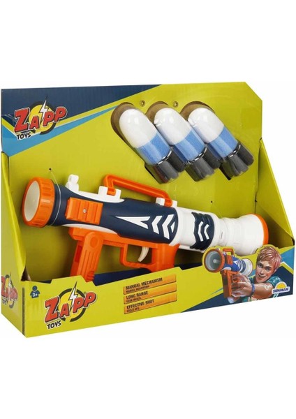 Özel Zapp Toys Victory 3 Mermili Sünger Dart Atan Silah 25 cm Fırsat!!!