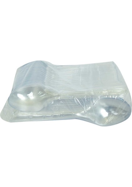 Özel Lüks Kaşık Sert Plastik Çorba Kaşığı 1654 mm Şeffaf 100 Adet 1 Paket Fırsat!!!