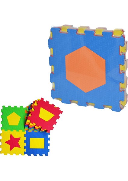Özel 90-955 Eco Eva 33X33 Geomerik Şekilli Oyun Halısı 7mm Fırsat!!!