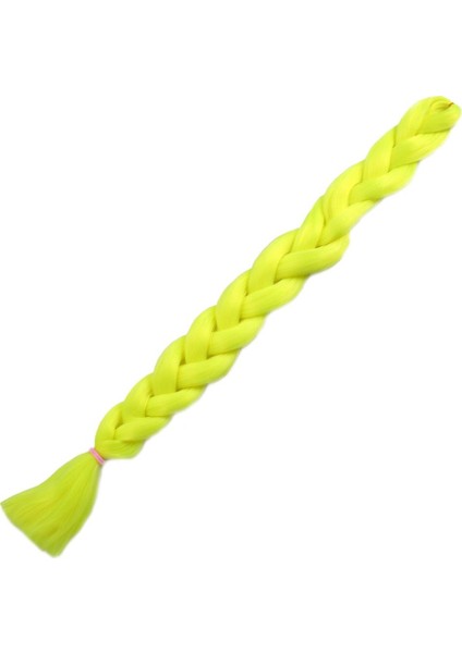 Özel Afrika Örgüsü ve Rasta Için Sentetik Saç - Neon Sarı