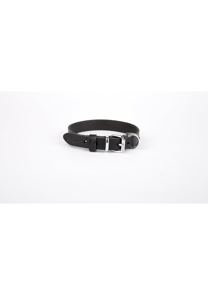 Özel Deri El Yapımı Köpek Boyun Tasması 1,5X20-26 cm Siyah Fırsat!!!