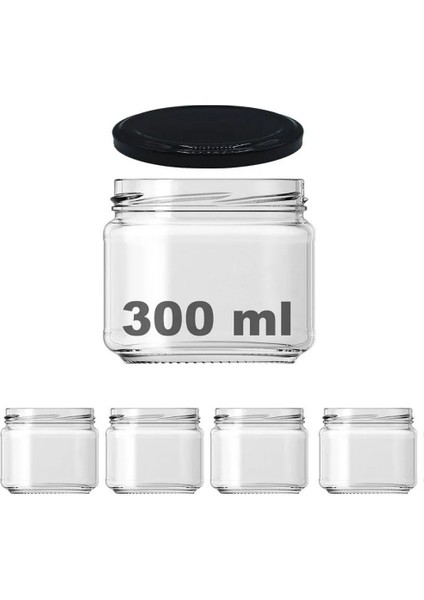 4 Adet 300 ml Metal Konserve Kapaklı Magnolya ve Gıda Saklama 300 cc Şeffaf Cam Kavanoz fiyatları