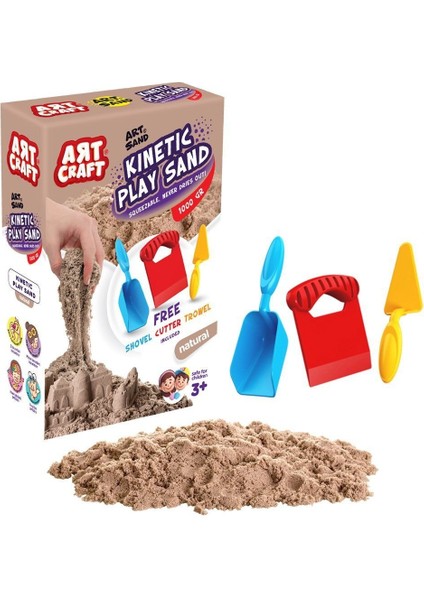 Özel 03690 Aksesuarlı Naturel Kinetik Oyun Kumu 1000 gr -Dede Fırsat!!!