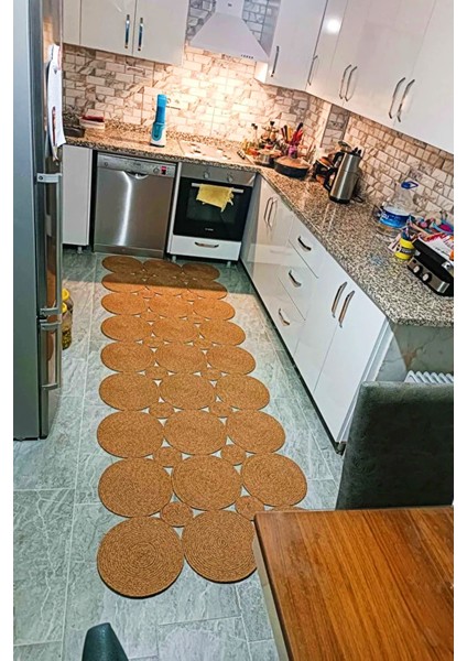 Maise Hasır Dikdörtgen Jüt Örme Özel Tasarım Halı Kilim Yolluk Paspas