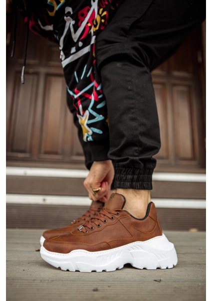 J-N75 Bağcıklı Ortopedik Taban Erkek Günlük Sneaker Spor Ayakkabı Bt Taba fiyatları