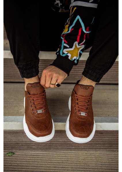 J-N75 Bağcıklı Ortopedik Taban Erkek Günlük Sneaker Spor Ayakkabı Bt Taba modelleri