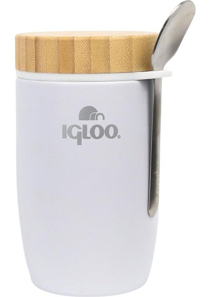 Çelik Yemek Termos - Igloo - Bamboo - 500 ml - Beyaz - 205789