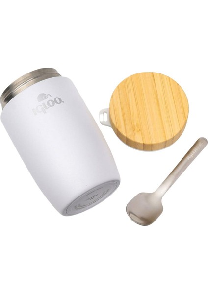 Çelik Yemek Termos - Igloo - Bamboo - 500 ml - Beyaz - 205789