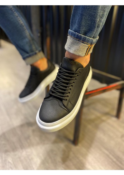 J421 Bağcıklı Ortopedik Taban Erkek Günlük Sneaker Spor Ayakkabı Bt Siyah fiyatları