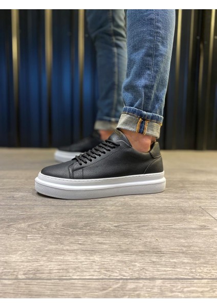 J421 Bağcıklı Ortopedik Taban Erkek Günlük Sneaker Spor Ayakkabı Bt Siyah indirimleri