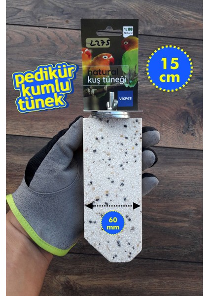 Venty 15 cm Kumlu Pedikür Papağan Tüneği - Sultan, Monk, Muhabbet, Sevda, Forpus, Lori, Konur, Senegal, Cennet - L275