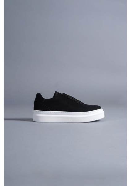 J421 Bağcıklı Ortopedik Taban Erkek Günlük Süet Sneaker Spor Ayakkabı Bt Siyah indirimleri