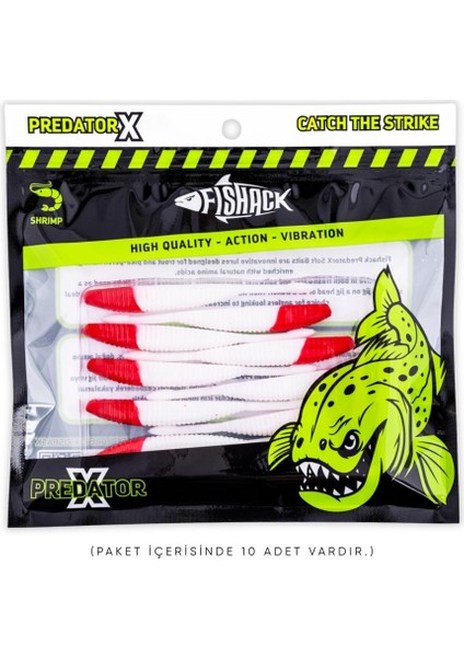Silikon Kurt Yem - 3,3g 95MM - Fishack Wormix - 1 Adet - Red White fırsatları