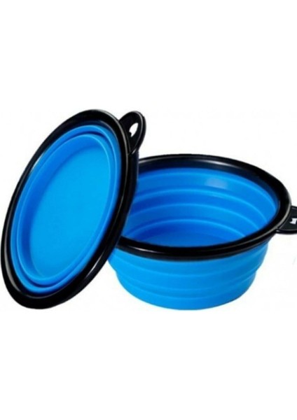 Katlanabilir Kedi Köpek Mama ve Su Kabı, Portatif ve Kancalı Tasarım