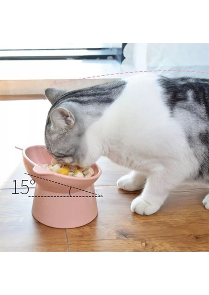 Kedi ve Köpek Için 2 Adet, 11,5X11,7X8 Cm, Kürek Hediyeli Mama Kabı Seti