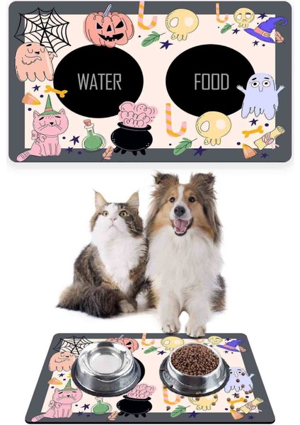 Sevimli Kedi ve Köpekler Için 50X35CM Mama Altlığı, Şık ve Kullanışlı Tasarım