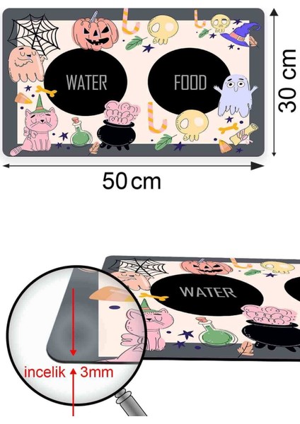 Sevimli Kedi ve Köpekler Için 50X35CM Mama Altlığı, Şık ve Kullanışlı Tasarım modelleri