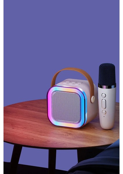 K12 Taşınabilir Kablosuz Mikrofonlu Karaoke Mini Bluetooth Hoparlör fiyatları