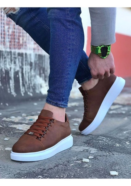 J08 Bağcıklı Ortopedik Taban Erkek Sneaker Günlük Ayakkabı Bt Taba fiyatları