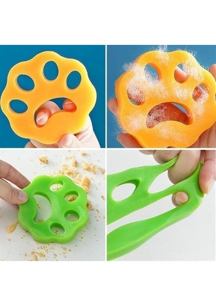 OMB Store 2 Adet Evcil Hayvanlar ve Çamaşır Makinesi İçin Pati Şekilli Renkli Tüy Temizleme Aparatı modelleri