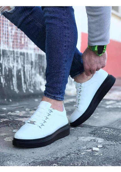 J08 Bağcıklı Ortopedik Taban Erkek Sneaker Günlük Ayakkabı St Beyaz fiyatları