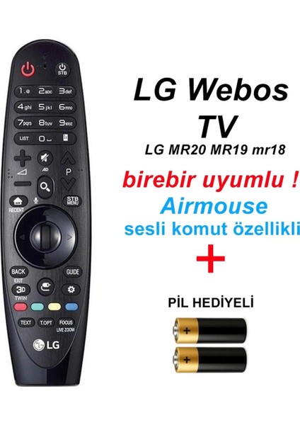 Lg Webos Tv’ler Için Sihirli Kumanda-Airmous,sesli Komut Özellikli