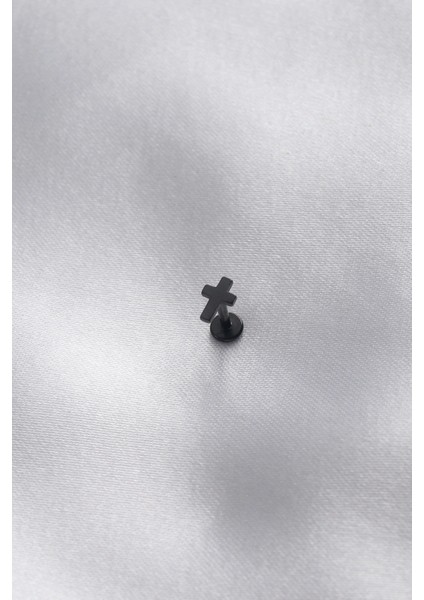 316L Cerrahi Çelik Siyah Renk Tragus Piercing - Trend Ürün