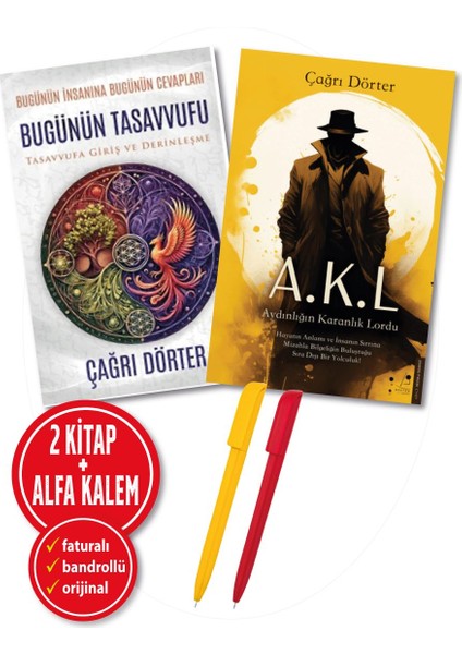 Alfa Kalem+ Bugünün Tasavvufu+Aydınlığın Karanlık Lordu 2 Kitap Yeni (Çağrı Dörter)
