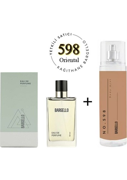 598 Unisex Parfüm Edp 50 ml + No: 598 Unisex Body Mist Edt 210 ml