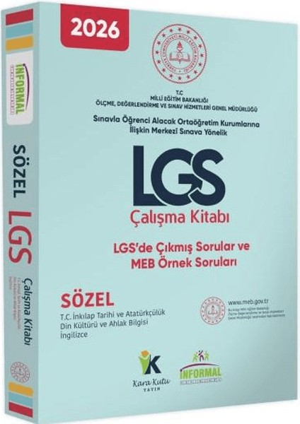 2026 8. Sınıf Meb Örnek Soruları Lgs Sözel Inkılap Tarihi - Din Kültürü - Ingilizce Çalışma Kitabı