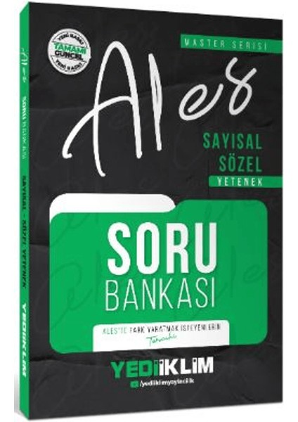 Yediiklim Ales Sayısal - Sözel Yetenek Soru Bankası