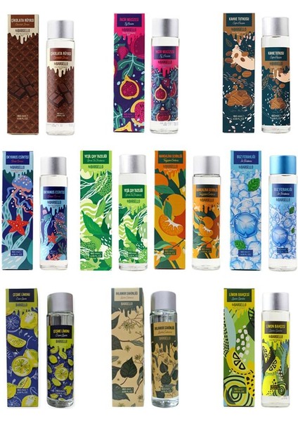 Kolonya 180 ml Cam Dökme Set 10 Mix Edc - MNMS180EDCSET