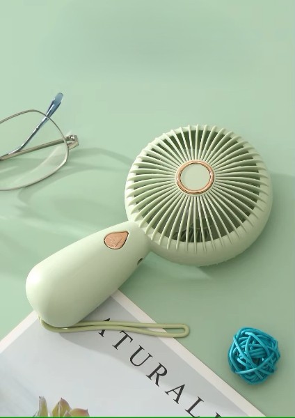 Büro Ev Ofis Yazlık Için Şarjlı Mini Vantilatör Taşınır Işıklı Serinletici El Fanı
