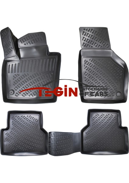 Audi Q3 2011 3D Havuzlu Paspas Siyah
