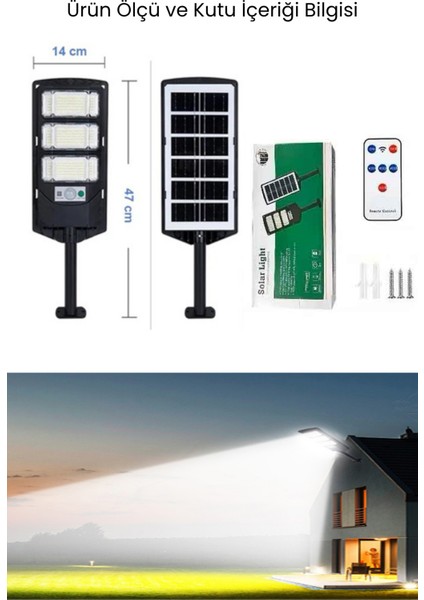 Solar 144 LED – Güneş Enerjili Kumandalı Dış Mekan Hareket Sensörlü Bahçe Aydınlatma indirimleri