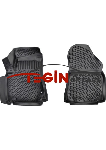 Citroen Berlingo Panelvan 2 Parça 2014 3D Havuzlu Paspas Siyah