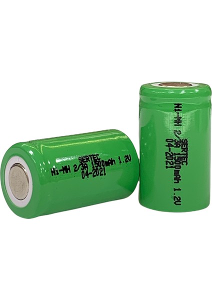 Büro Ev Ofis Atölye Için Ni-Mh Şarjlı 1.2V 1200MAH 2/3A Başsız Flat Head Pil