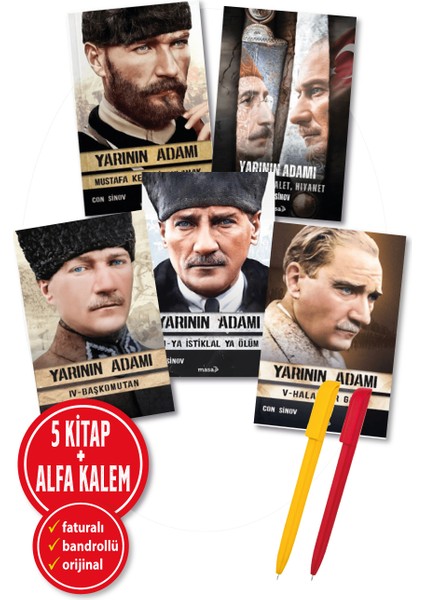 Alfa Kalem+ Con Sinov 5 Kitap (Yarının Adamı 1-2-3-4-5) Tarih Yeni Masa Kitap